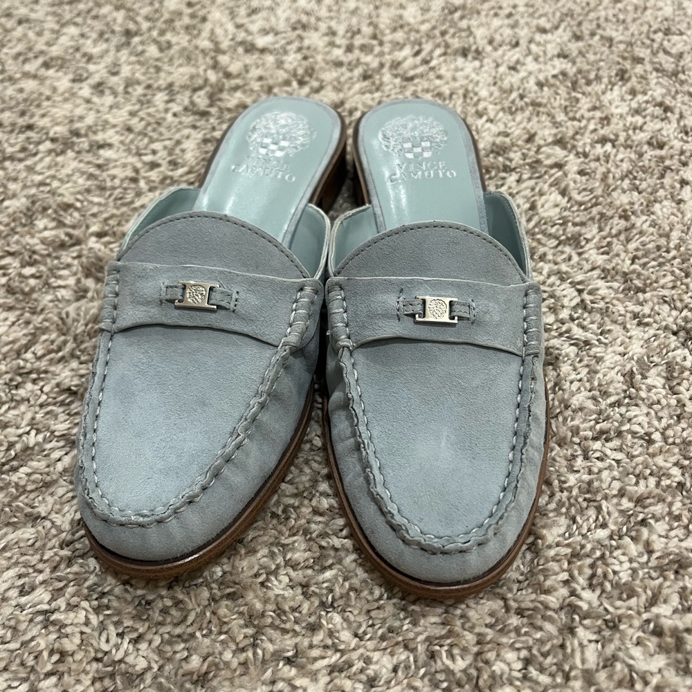 Vince Camuto Celeste Blue Suede Loafers